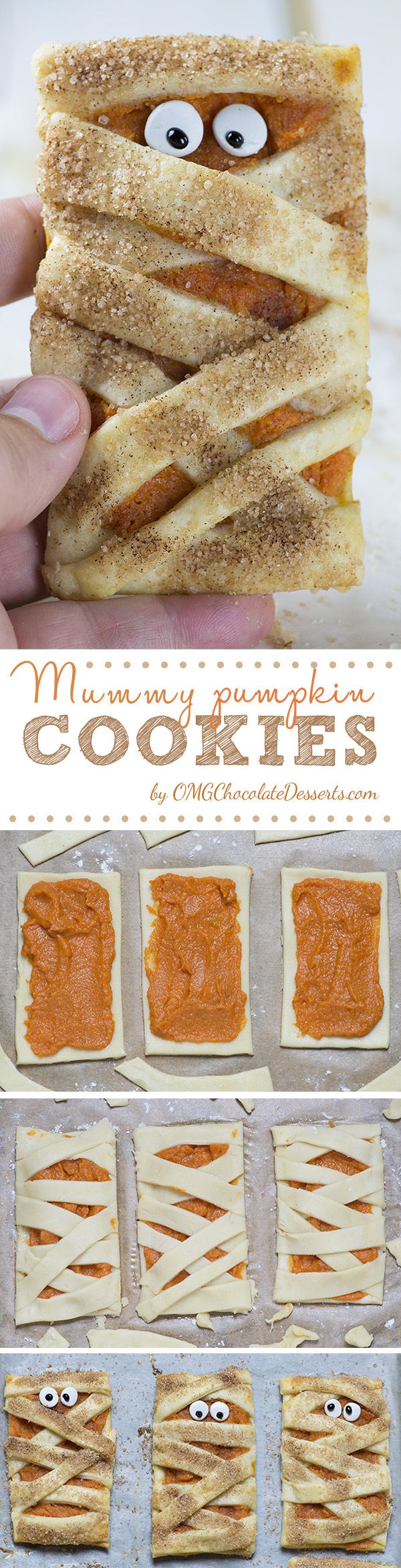 Mummy Pumpkin Cookies