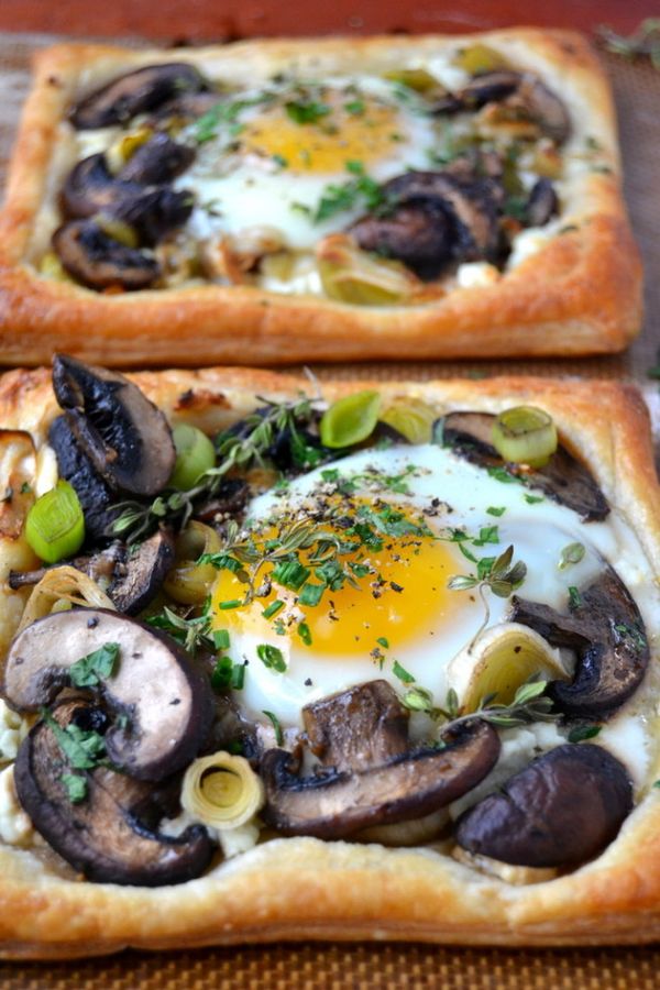 Mushroom and Egg Breakfast Pastries