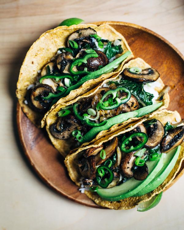 Mushroom and Kale Tacos