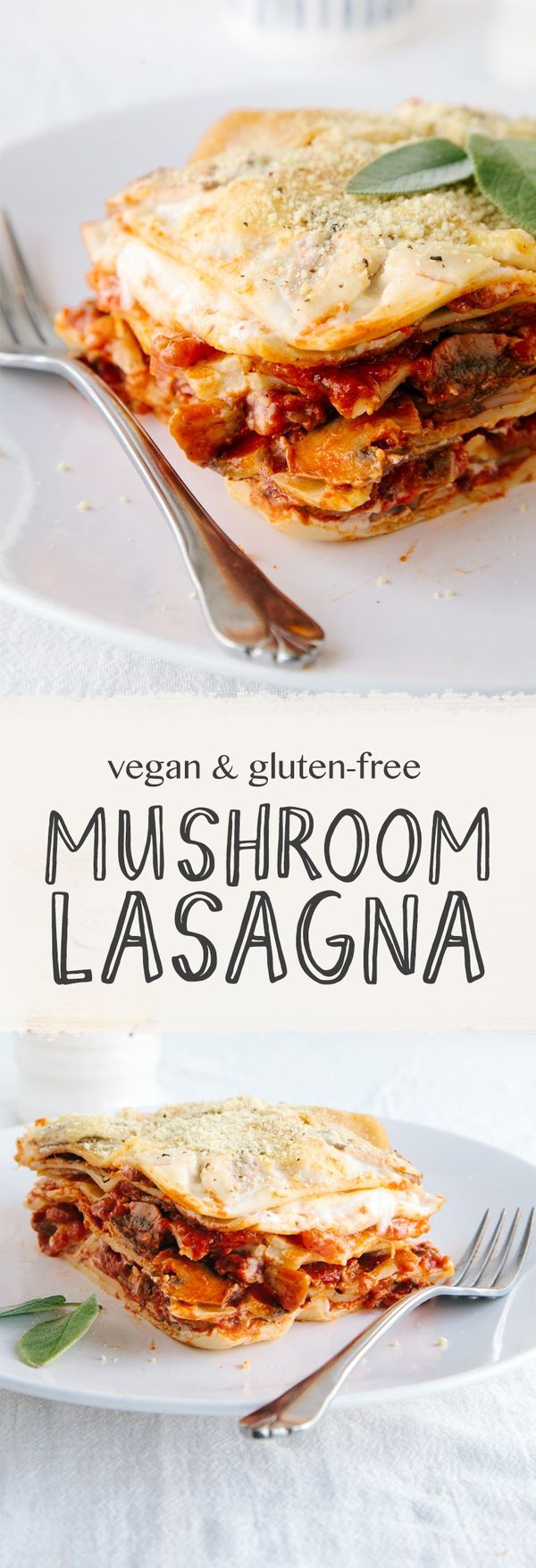 Mushroom Lasagna (Vegan + GF