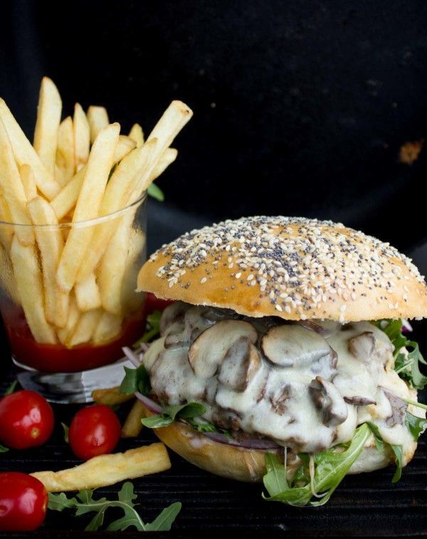 Mushroom Swiss Cheese Burgers