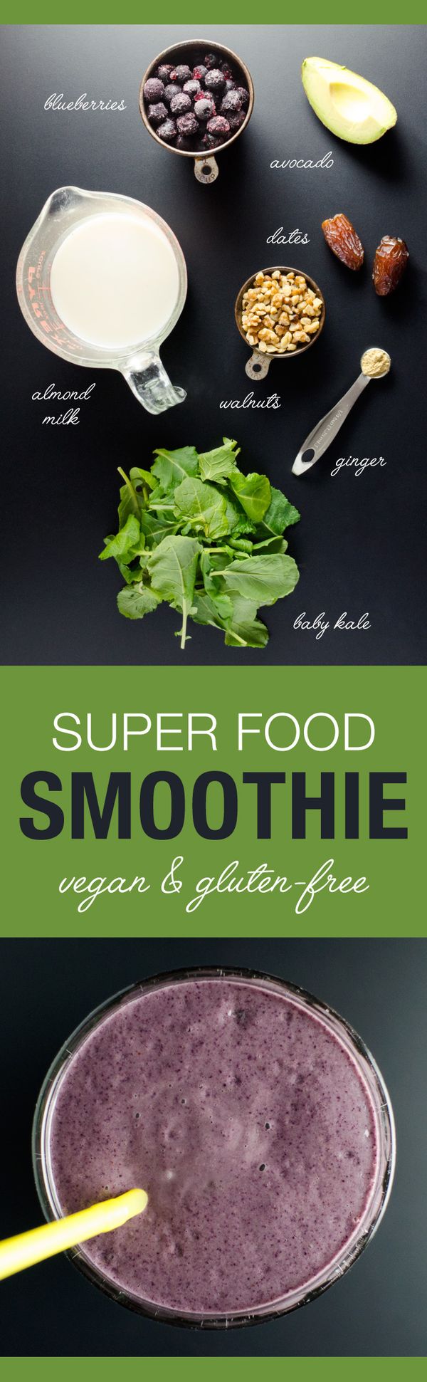 New Year's Superfood Smoothie (vegan & gluten-free