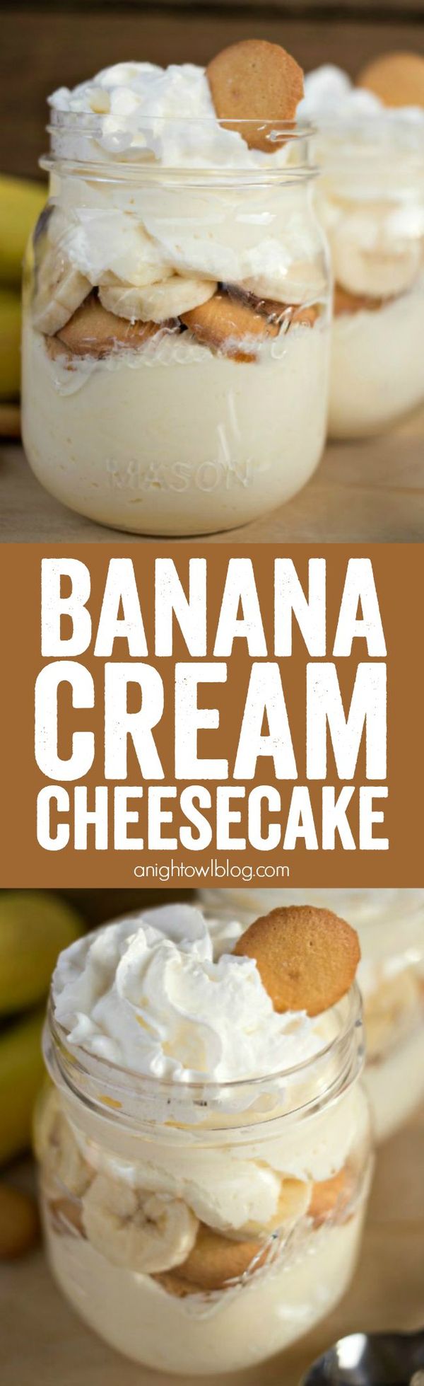 No Bake Banana Cream Cheesecake