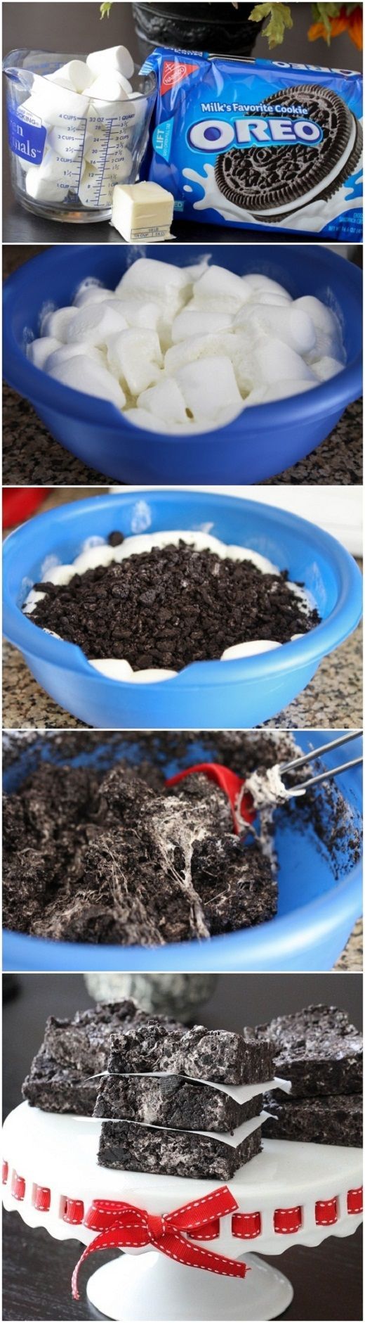 No-Bake Chewy Cookies and Cream Bars