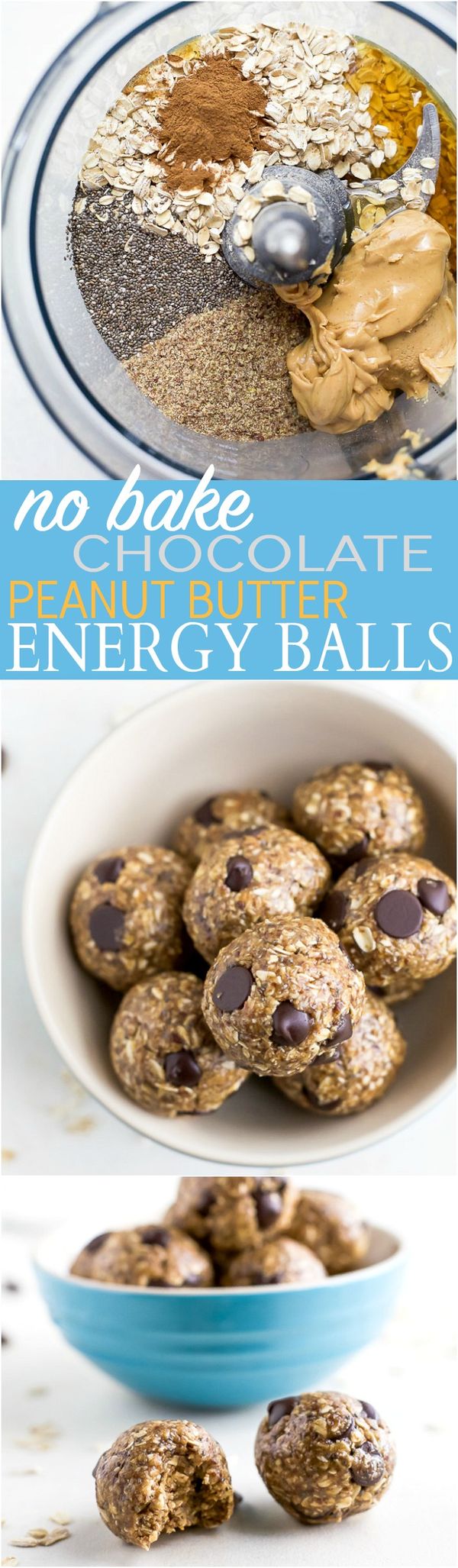 No Bake Chocolate Peanut Butter Energy Balls