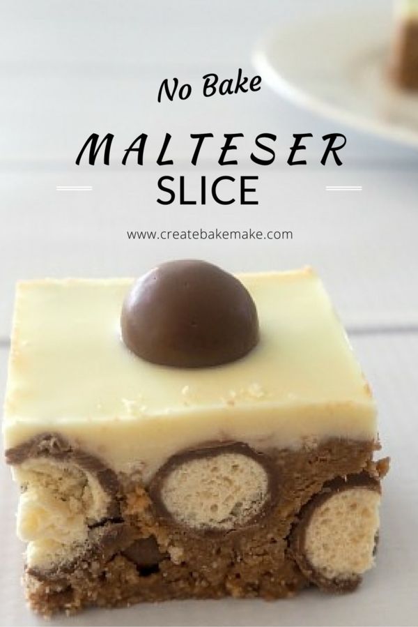 No Bake Malteser Slice