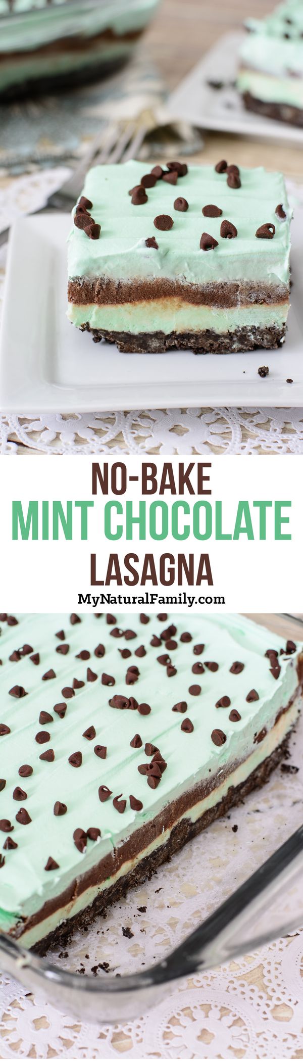 No-Bake Mint Chocolate Lasagna Dessert
