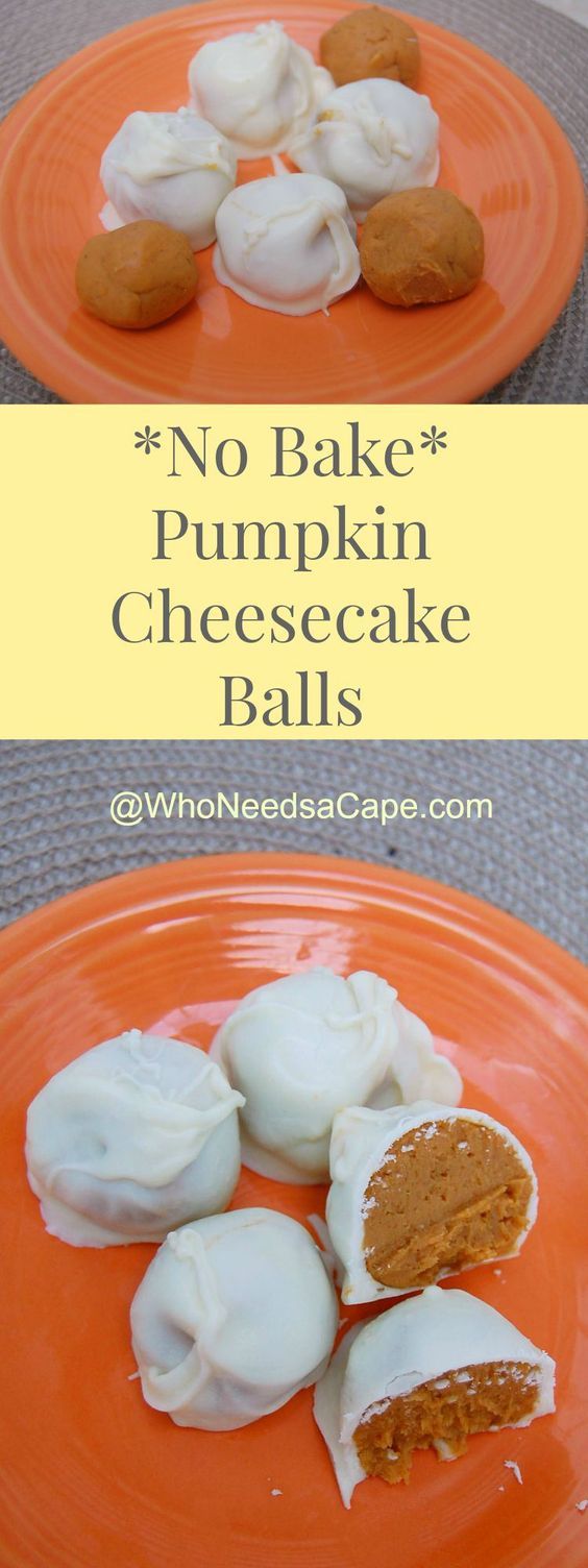 No Bake Pumpkin Cheesecake Balls