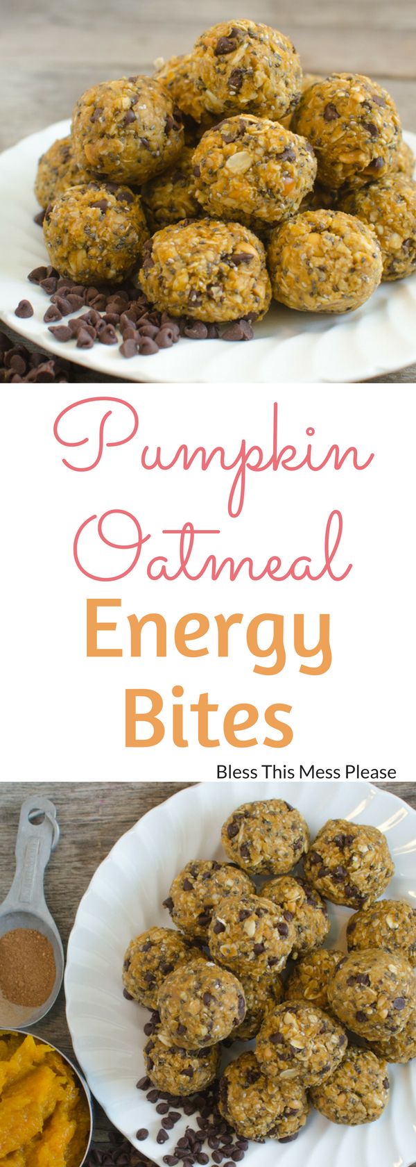 No Bake Pumpkin Oatmeal Energy Bites