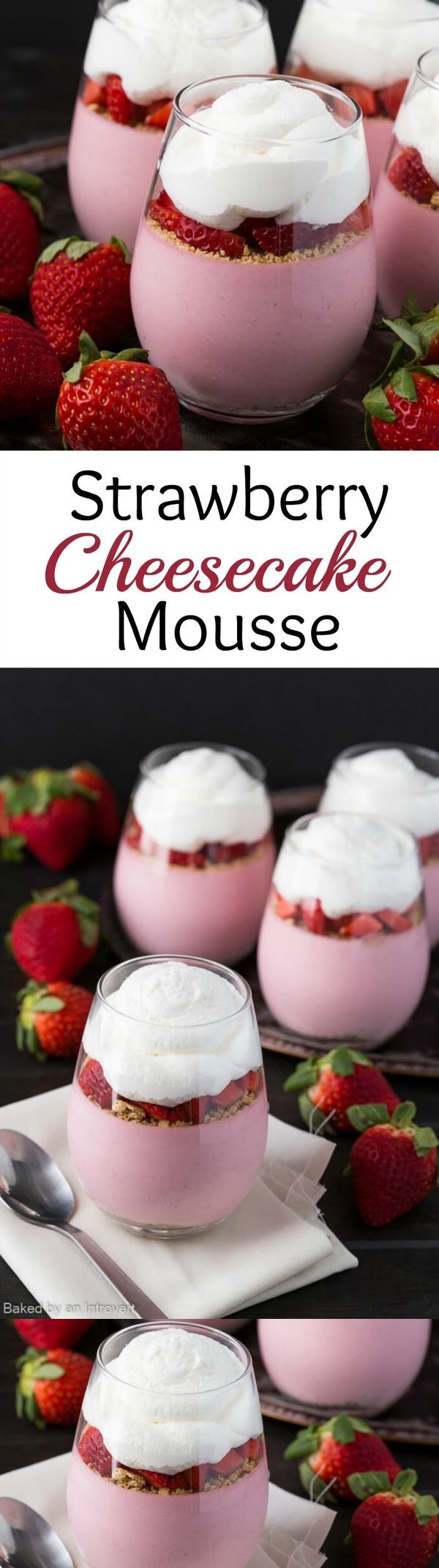 No-Bake Strawberry Cheesecake Mousse