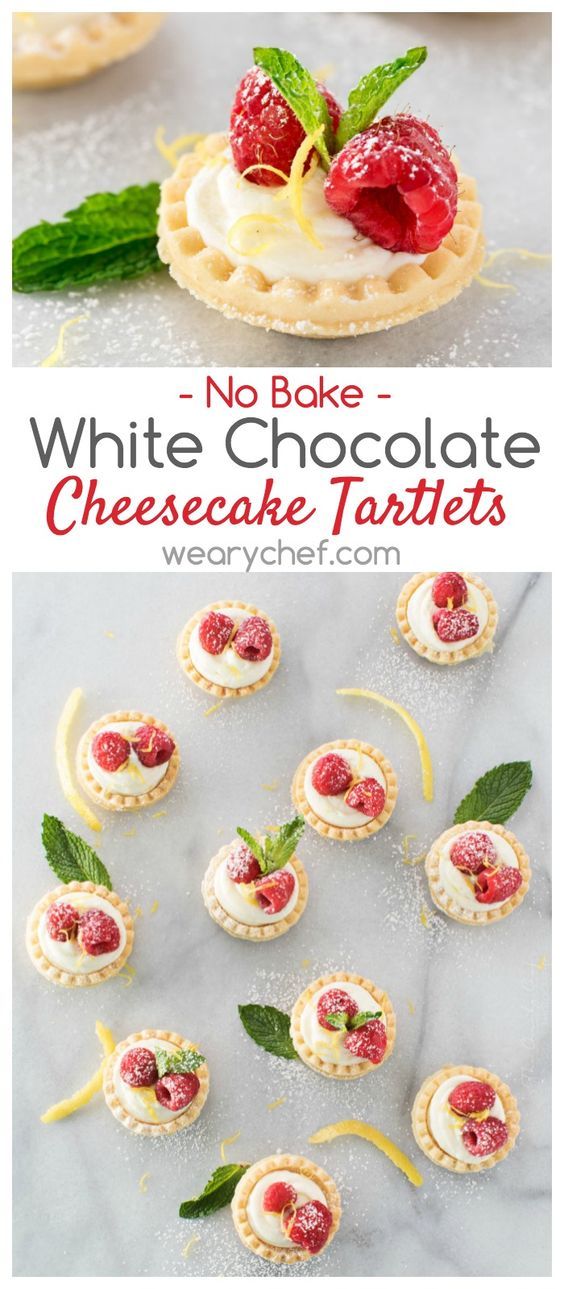 No Bake White Chocolate Cheesecake Tarts