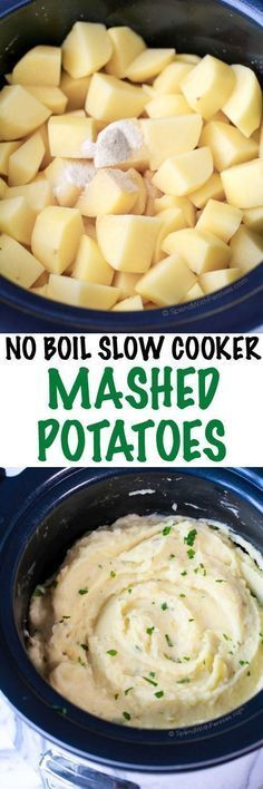 No Boil Slow Cooker Mashed Potatoes