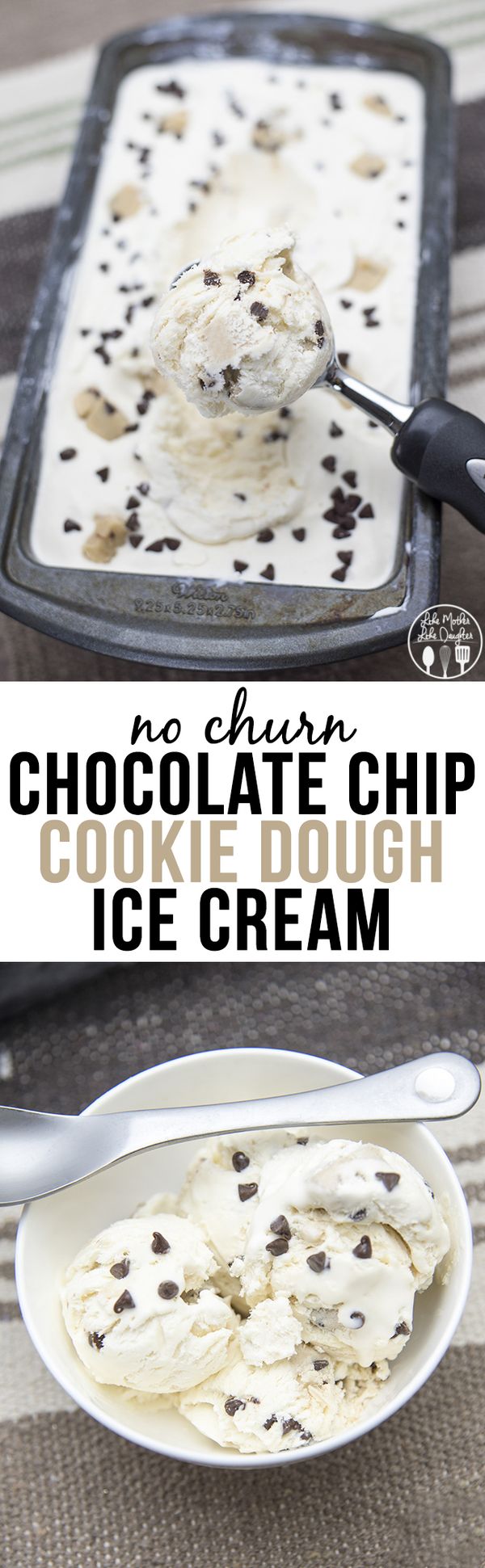 No Churn Chocolate Chip Cookie Dough Ice Cream