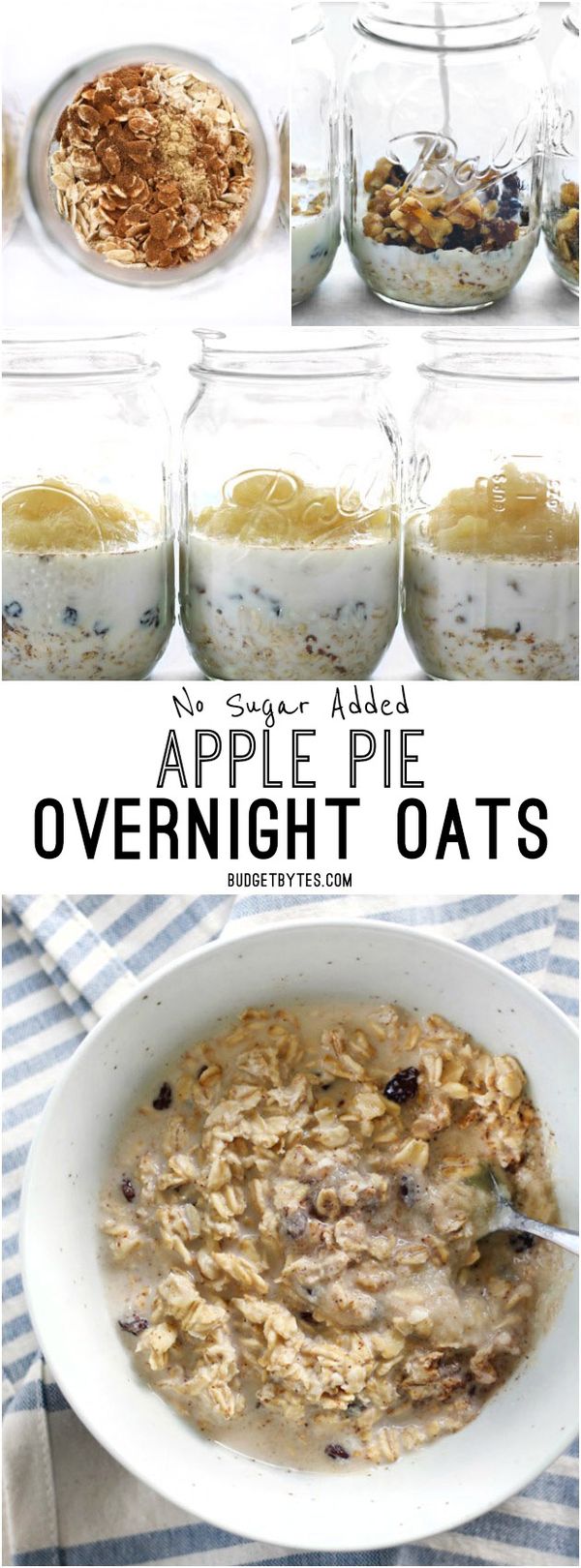 No Sugar Added Apple Pie Overnight Oats