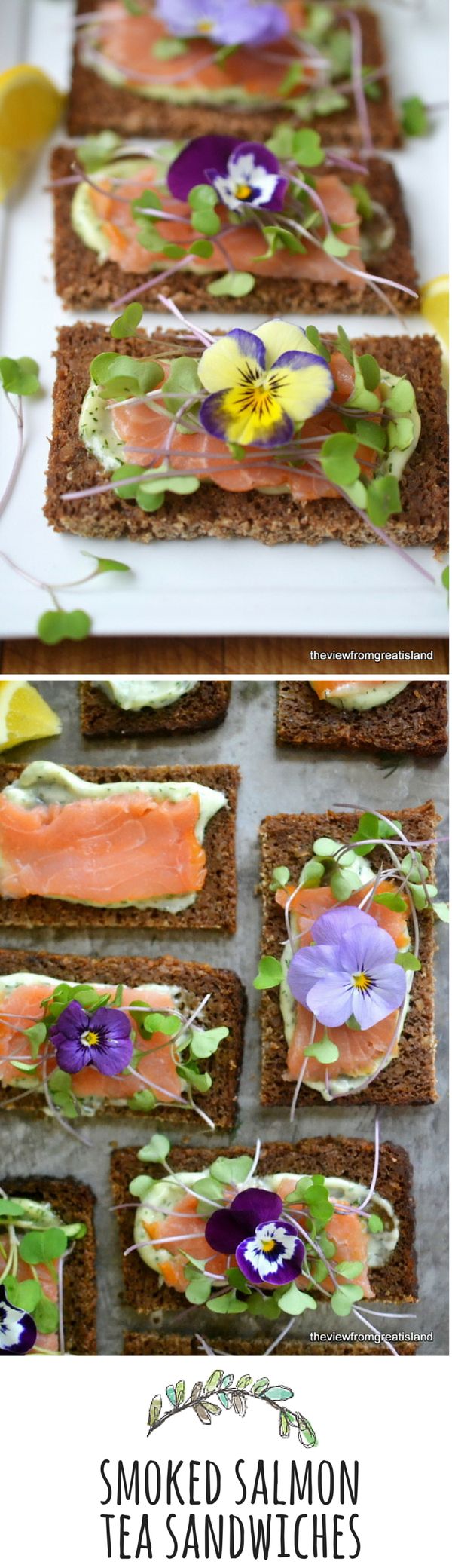 Nordic Open Faced Smoked Salmon Sandwiches