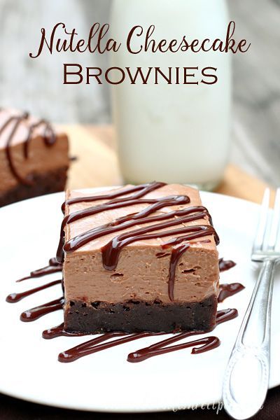 Nutella Cheesecake Brownies