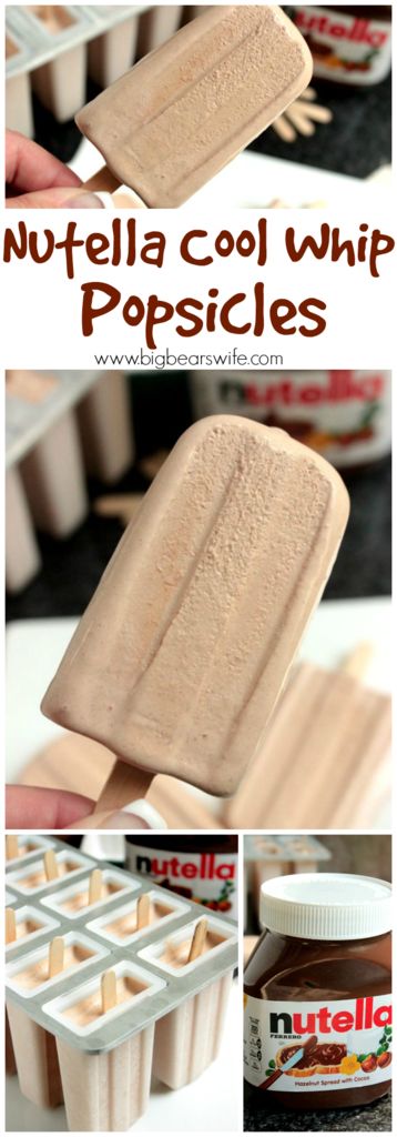 Nutella Cool Whip Popsicle