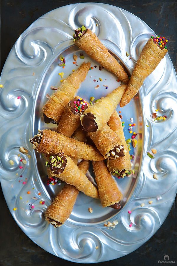 Nutella Kunafa Cones