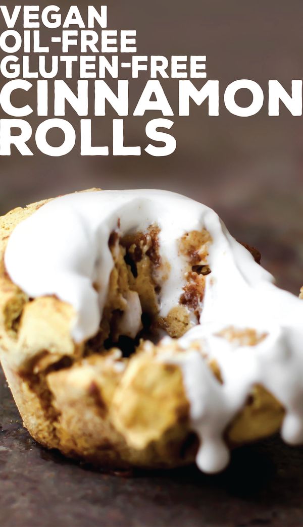 Oil-Free Cinnamon Rolls (Vegan + GF