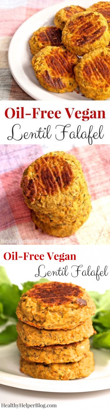 Oil-Free Vegan Lentil Falafel