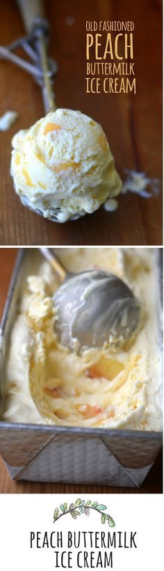Old Fashioned Peach Buttermilk Ice Cream