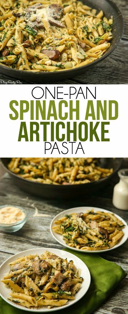 One-Pan Spinach Artichoke Pasta