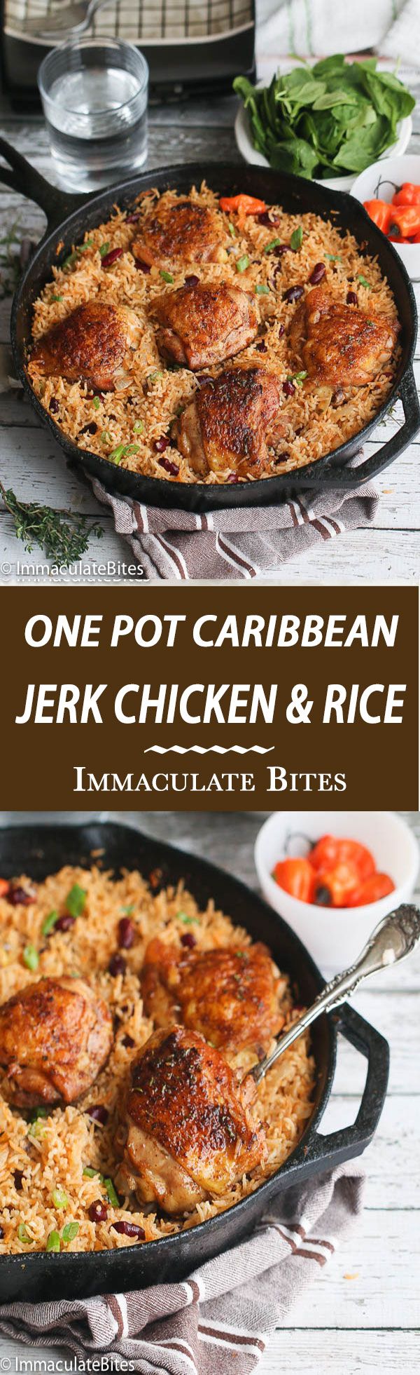 One Pot Caribbean Jerk Chicken & Rice