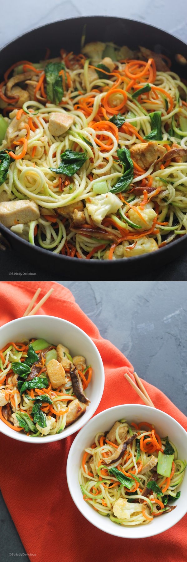 One Pot Chicken Zoodle Stir-Fry