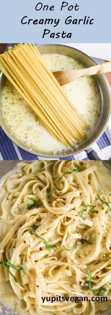 One Pot Creamy Garlic Pasta