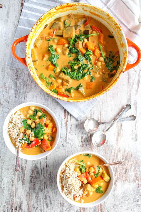 One-Pot Eggplant, Pumpkin and Chickpea Curry
