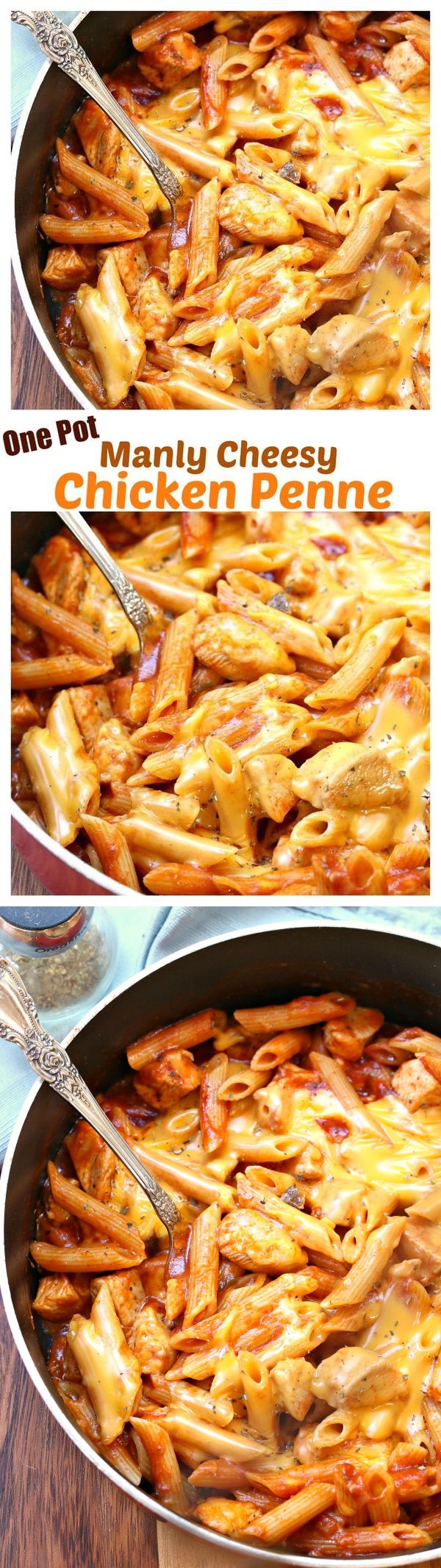 One Pot Manly Cheesy Chicken Penne