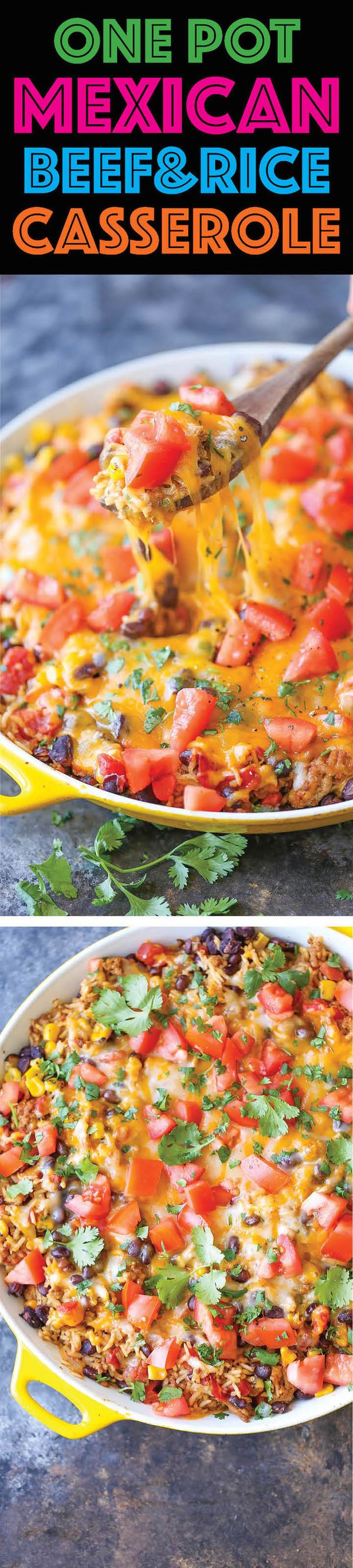 One Pot Mexican Beef and Rice Casserole