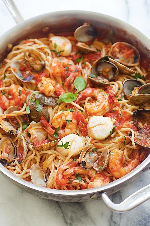 One Pot Seafood Pasta