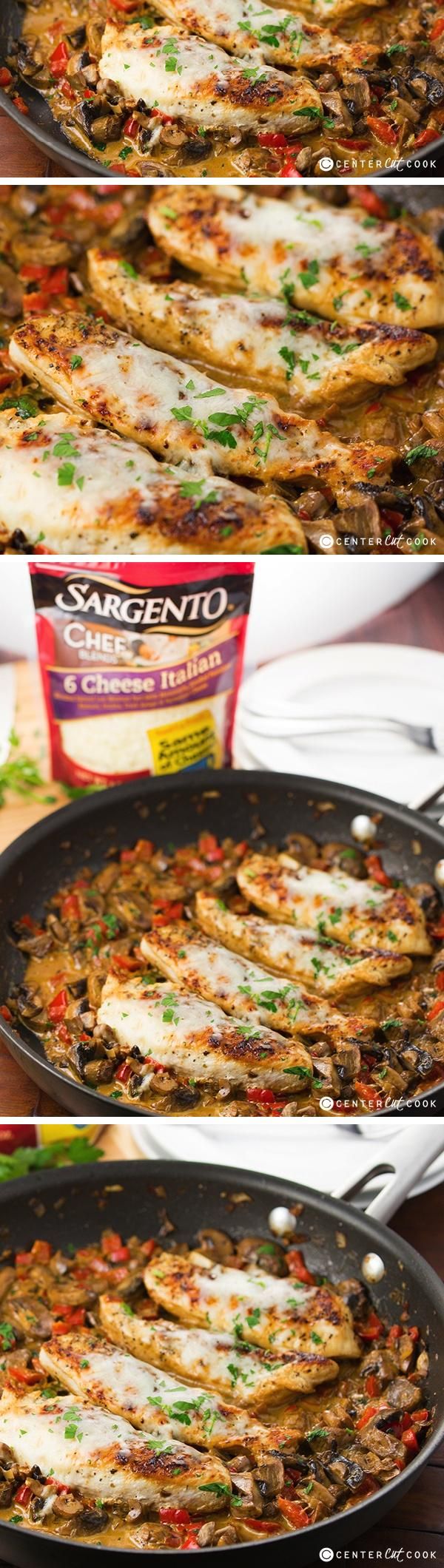 One Skillet Cheesy Italian Chicken