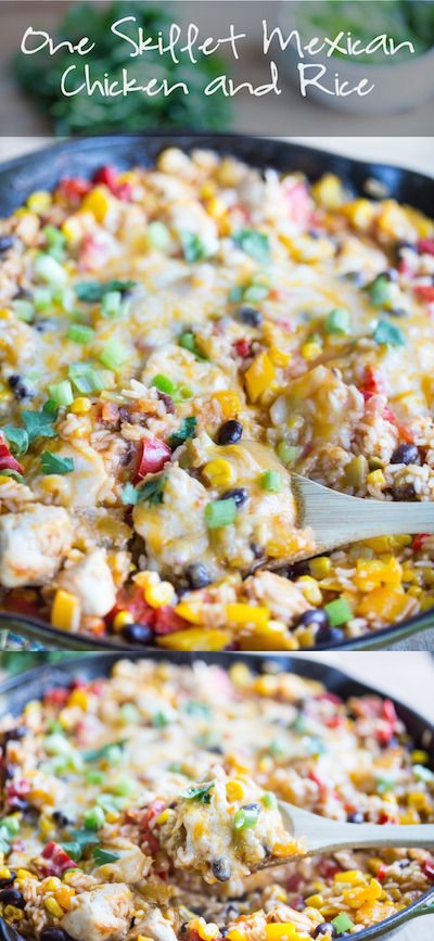 One Skillet Mexican Chicken and Rice