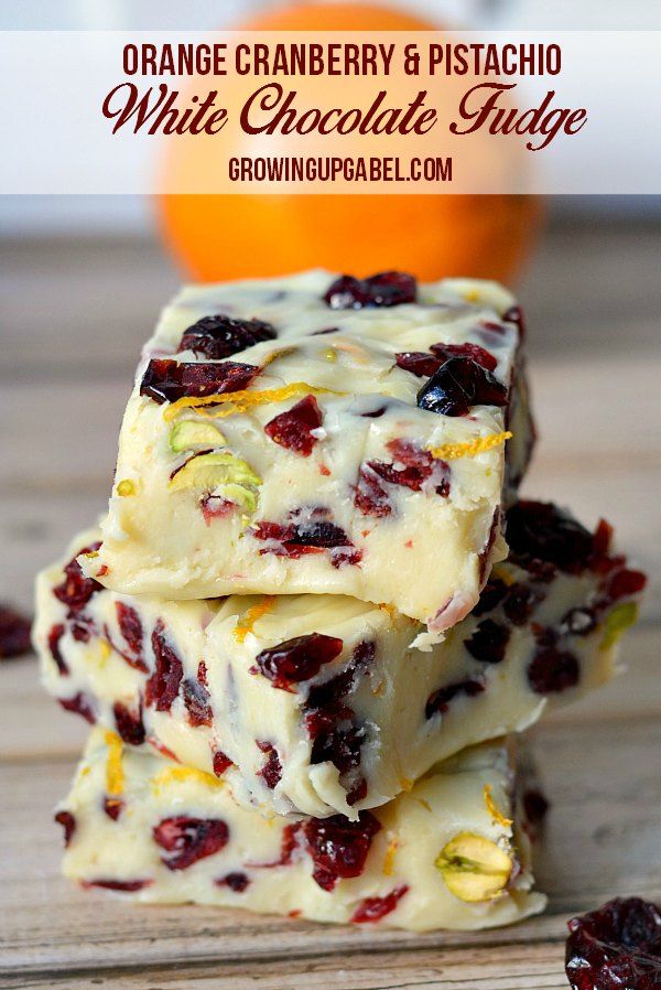 Orange Cranberry White Chocolate Fudge