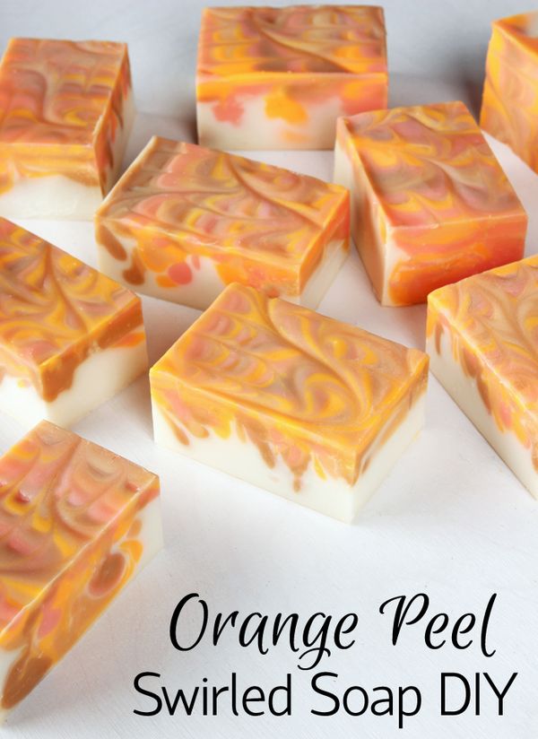 Orange Peel Swirled Soap Tutorial