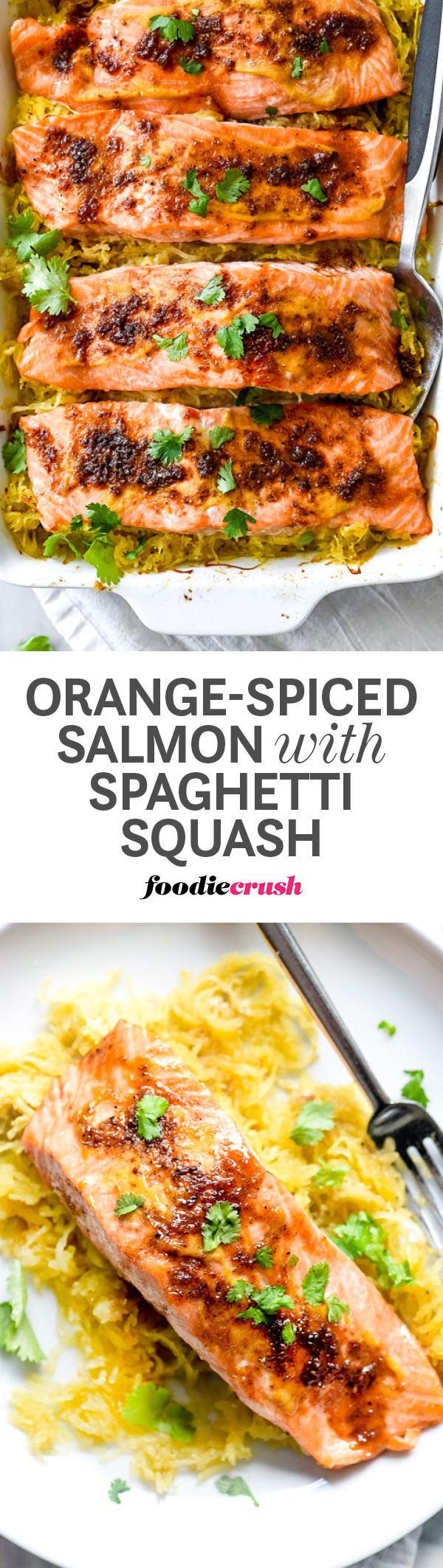 Orange-Spiced Salmon with Spaghetti Squash