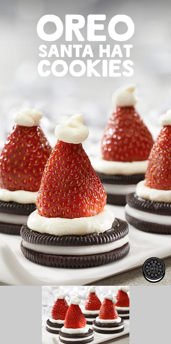 OREO Santa Hat Cookies