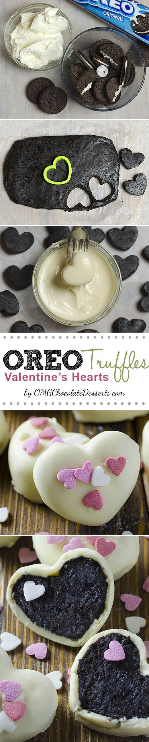 Oreo Truffles Valentine's Hearts