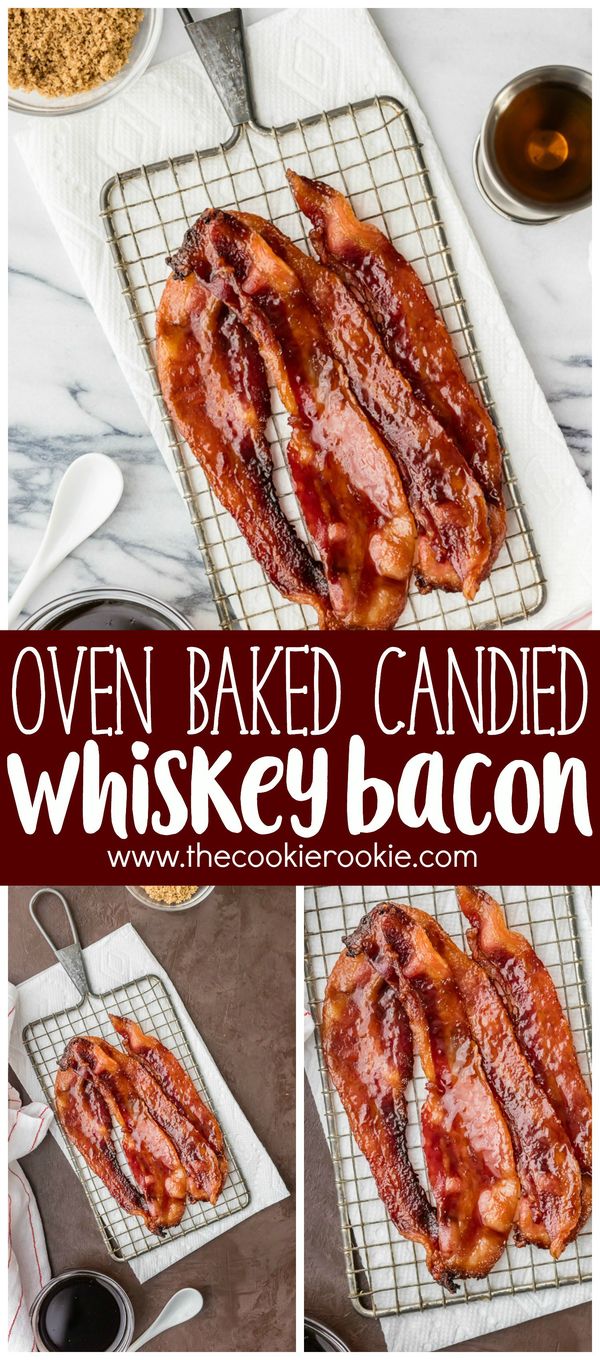 Oven Baked Candied Whiskey Bacon