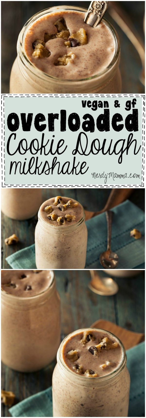 Overloaded Vegan & Gluten-Free Cookie Dough Milkshake