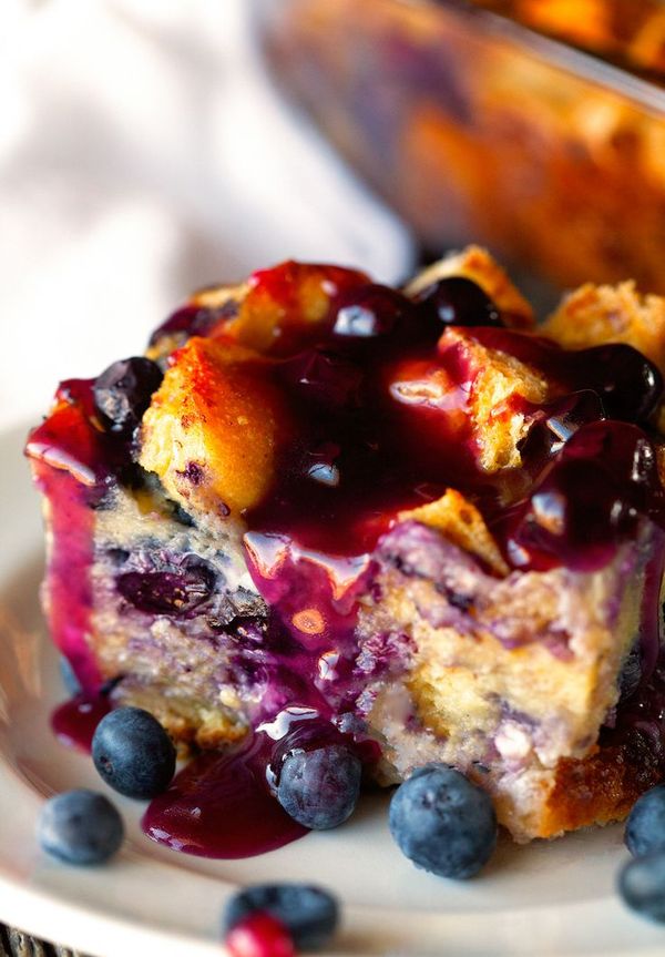 Overnight Blueberry French Toast Casserole