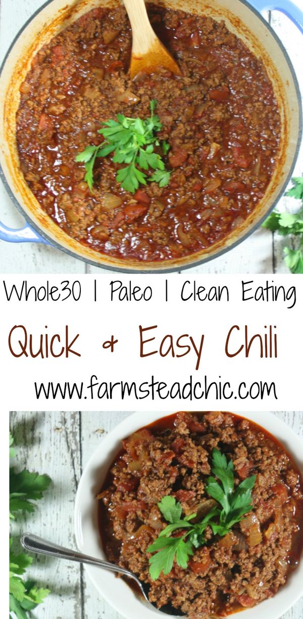 Paleo & Whole30 Chili