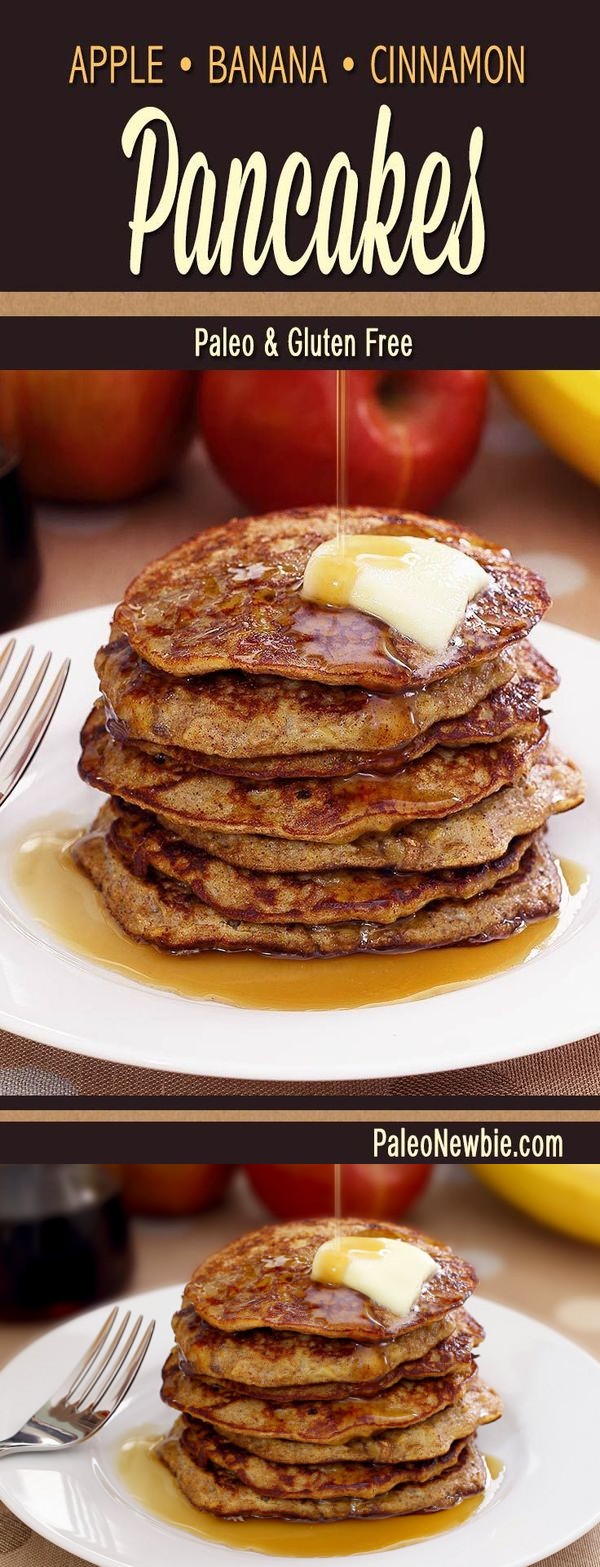 Paleo Apple-Cinnamon Pancakes