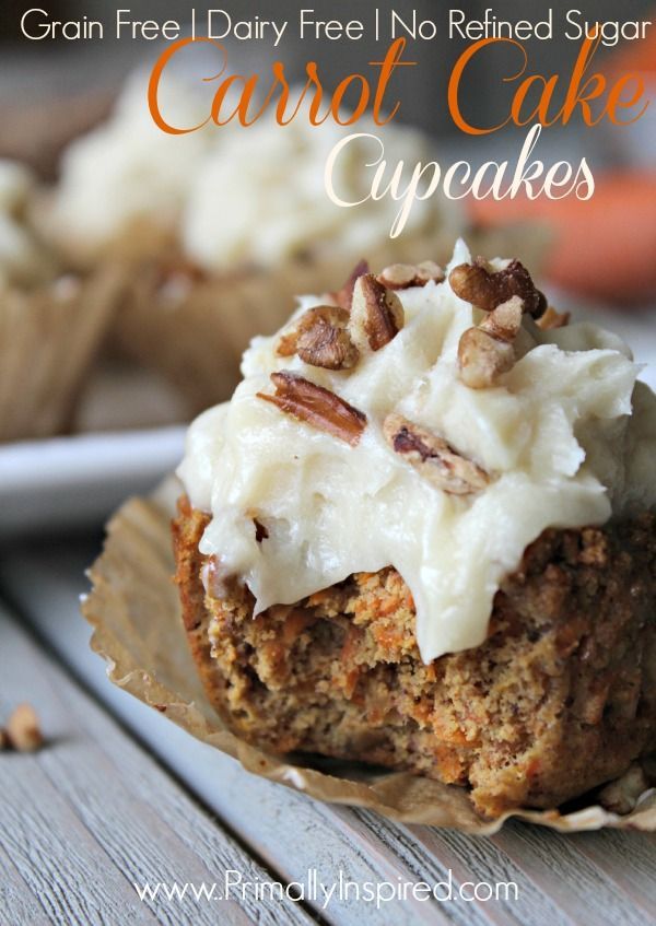 Paleo Carrot Cake Cupcakes