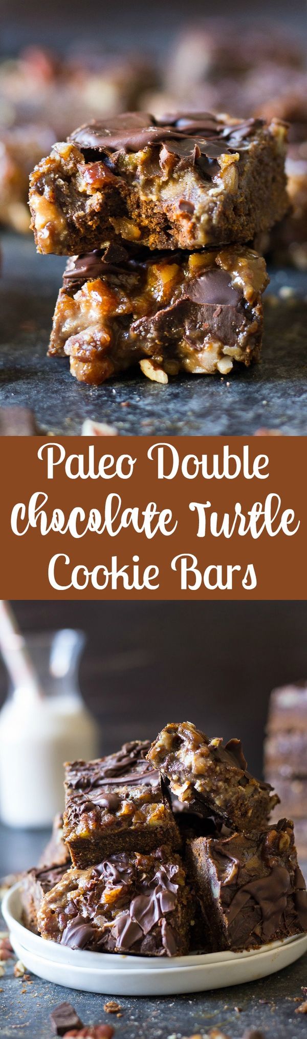 Paleo Double Chocolate Turtle Bars