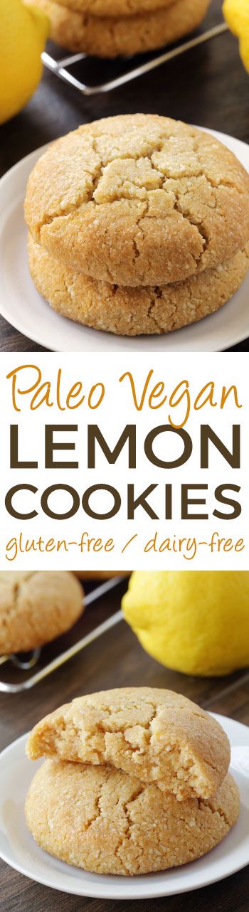 Paleo Lemon Cookies (vegan, grain-free, gluten-free, dairy-free