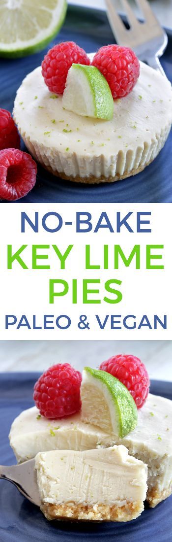 Paleo No-bake Key Lime Pies (vegan, grain-free, gluten-free, dairy-free