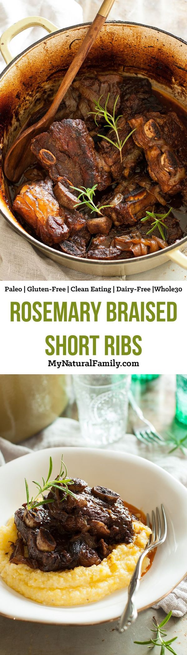 Paleo Short Ribs Recipe with Garlic and Rosemary